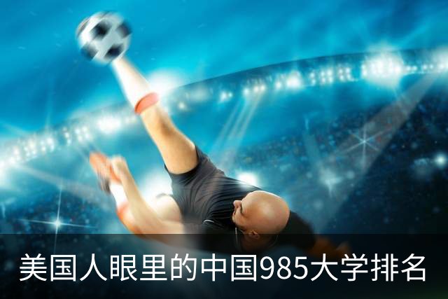美国人眼里的中国985大学排名